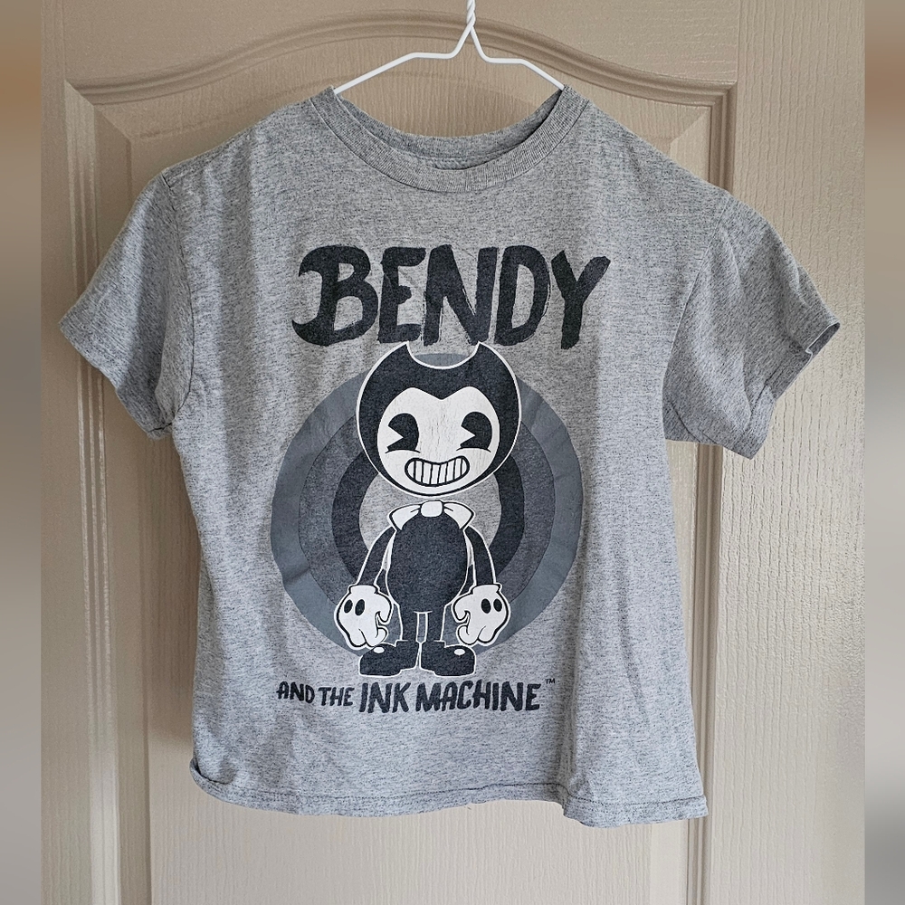 Kids Bendy And The Ink Machine Xs Gray Short Sleeve T Shirt